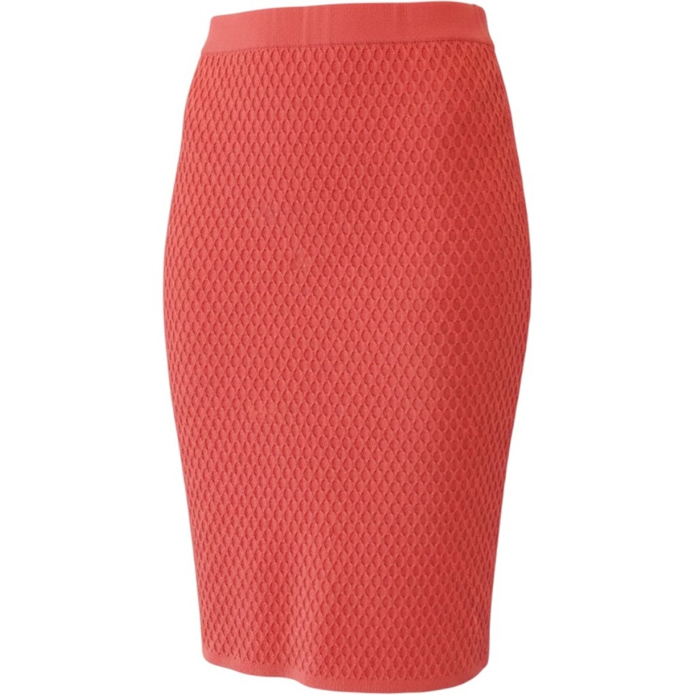 Jonathan Simkhai Coral Pink Textured Knit Pencil Skirt Size Medium